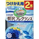 ジョンソン スクラビングバブルトイレスタンプぜいたくフレグランスアロマティックサボンの香り つけかえ用2本パック × 3 点セット