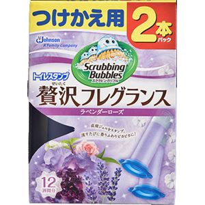 ジョンソン スクラビングバブルトイレスタンプぜいたくフレグランスラベンダーローズの香りつけかえ用2本パック × 3 点セット