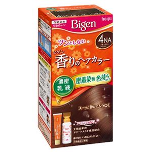 ホーユー ビゲン 香りのヘアカラー 乳液 4NA ナチュラリーブラウン × 3 点セット