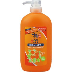 熊野油脂 薬用 柿渋リンスインシャンプー 本体 600ml × 5 点セット