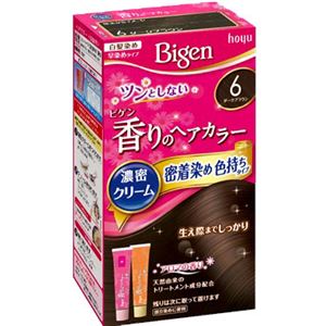 ホーユー ビゲン 香りのヘアカラー クリーム 6 ダークブラウン × 3 点セット