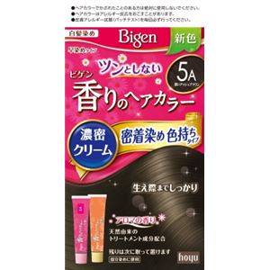 ホーユー ビゲン 香りのヘアカラー クリーム 5A 深いアッシュブラウン × 3 点セット