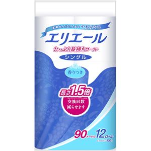 大王製紙 エリエールトイレット長持ち12RS90M × 3 点セット