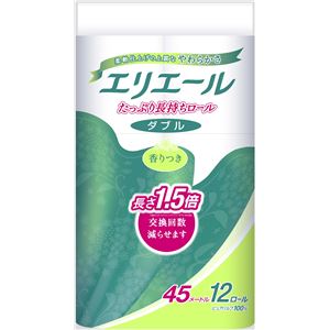 大王製紙 エリエールトイレット長持ち12RW45M × 3 点セット