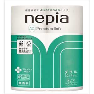 【ケース販売】 王子ネピア ネピアプレミアムソフトトイレ4Rダブル × 12 点セット