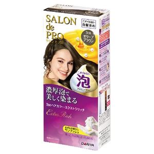 ダリヤ サロンドプロ 泡のヘアカラー・エクストラリッチ（白髪用）3OB【オリーブブラウン】 × 3 点セット