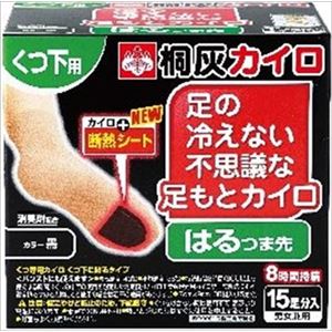 桐灰化学 足の冷えない不思議な足もとカイロ はるつま先（黒）15足 × 3 点セット