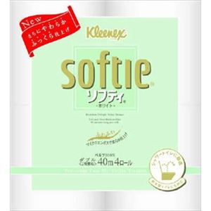 【ケース販売】 日本製紙クレシア クリネックス ソフティホワイト 4ロール ダブル × 10 点セット
