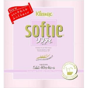 【ケース販売】 日本製紙クレシア クリネックス ソフティピンク4ロール ダブル × 10 点セット