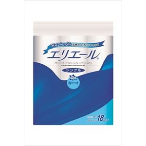 【ケース販売】 大王製紙 エリエールトイレティシュー 18Rシングル × 4 点セット