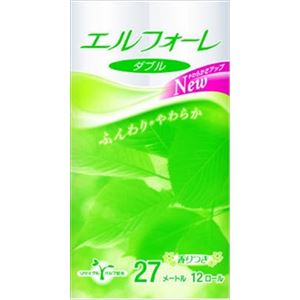 【ケース販売】 大王製紙 エルフォーレトイレットティシュー12R（ダブル） × 8 点セット