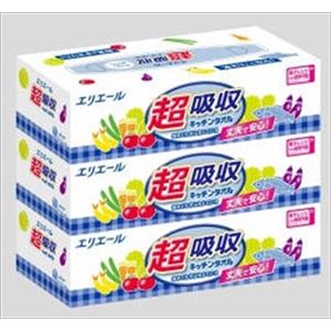 【ケース販売】 大王製紙 エリエール 超吸収キッチンタオルボックス75W × 12 点セット