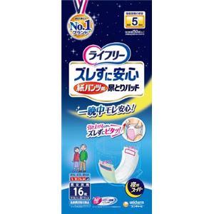 【ケース販売】 ユニ・チャーム ライフリーズレずに安心紙パンツ専用尿とりパッド夜用スーパー16枚 × 4 点セット