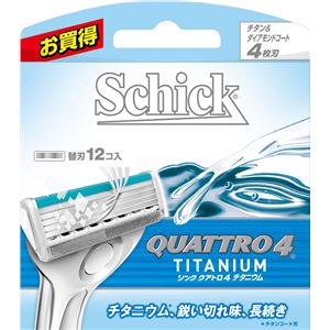 シック（Schick） クアトロ4チタニウム替刃（12コ入）