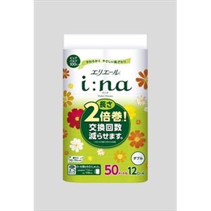 【ケース販売】 大王製紙 エリエールイーナトイレット12Rダブル × 6 点セット