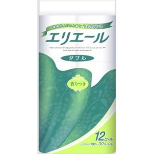 【ケース販売】 大王製紙 エリエールトイレティシュー 12Rダブル × 8 点セット