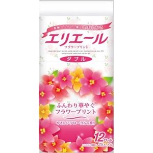 【ケース販売】 大王製紙 エリエールフラワープリント12RW × 8 点セット