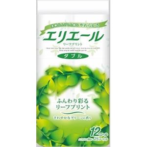 【ケース販売】 大王製紙 エリエールリーフプリント12RW × 8 点セット