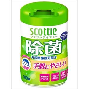 【ケース販売】 日本製紙クレシア スコツテイ ウェットティシュー 除菌 ノンアルコールタイプ 100枚 × 12 点セット