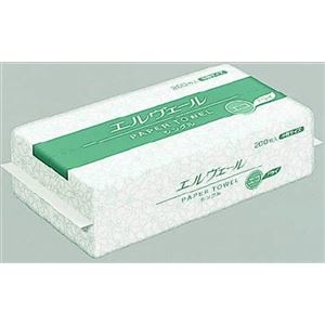 【ケース販売】 大王製紙 エルヴェールペーパータオルエコドライシングル200枚（中判） × 30 点セット