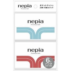【ケース販売】 王子ネピア ネピアプレミアムソフトポケットティシュ6P × 48 点セット