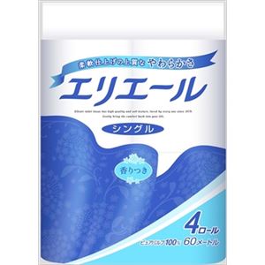 【ケース販売】 大王製紙 エリエールトイレットティシュー4R（シングル） × 24 点セット