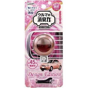 【ケース販売】 エステー クルマの消臭力 クリップタイプ DESIGN EDITION クラシカルローズ × 24 点セット