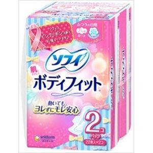 【ケース販売】 ユニ・チャーム ソフィボディフィット羽つき22枚×2 × 18 点セット