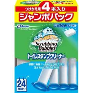 【ケース販売】 ジョンソン スクラビングバブル トイレスタンプ フレッシュソープの香り つけかえ用4本入りジャンボパック × 6 点セット