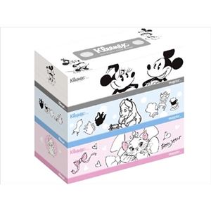 【ケース販売】 日本製紙クレシア クリネックス ティシュー ディズニーキャラクター 3箱パック × 12 点セット
