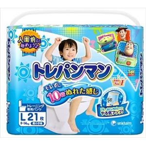 【ケース販売】 ユニ・チャーム トレパンマン 男の子用L 21枚 × 6 点セット