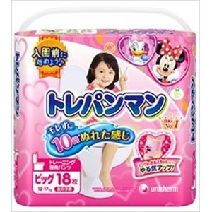 【ケース販売】 ユニ・チャーム トレパンマン 女の子用ビッグ 18枚 × 6 点セット