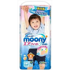 【ケース販売】 ユニ・チャーム ムーニーマンエアフィット 男の子ビッグ 38枚 × 4 点セット