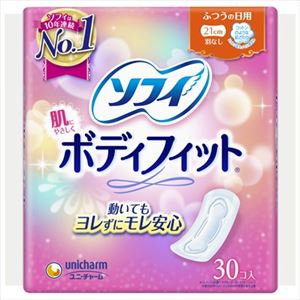 【ケース販売】 ユニ・チャーム ソフィボディフィット羽なし30枚 × 36 点セット
