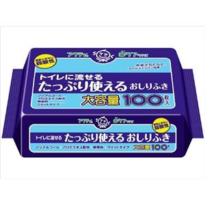 【ケース販売】 日本製紙クレシア アクティトイレに流せるおしりふき100枚 × 24 点セット