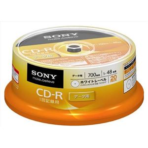 【ケース販売】 ソニー CD‐R 20P 20CDQ80GPWP × 12 点セット