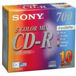 【ケース販売】 ソニー CD‐R カラー10P 10CDQ80EXS × 10 点セット