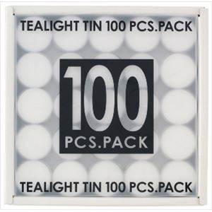 【ケース販売】 カメヤマ ティーライトティン100個入 × 8 点セット
