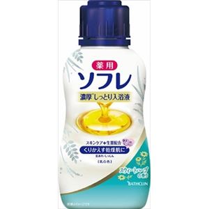【ケース販売】 バスクリン 薬用ソフレ 濃厚しっとり入浴液 スウィートハーブの香り 480ml × 12 点セット