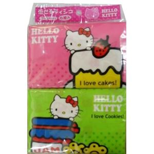 【ケース販売】 ハヤシ商事 キティプリント6P（ポケットティッシュ） × 100 点セット