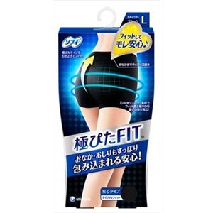 【ケース販売】 ユニ・チャーム ソフィ 極ぴたFITセイフティフィットLブラック × 12 点セット