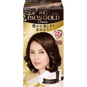 【ケース販売】 シュワルツコフヘンケル パオンゴールド ヘアカラー クリープタイプ 5 濃いめのナチュラルブラウン × 36 点セット