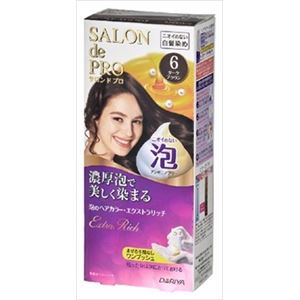 【ケース販売】 ダリヤ サロンドプロ 泡のヘアカラー・エクストラリッチ（白髪用）6【ダークブラウン】 × 30 点セット