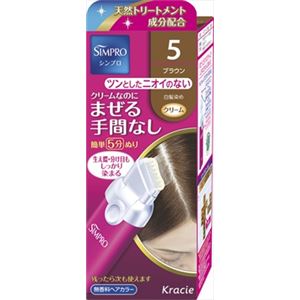 【ケース販売】 クラシエホームプロダクツ販売 シンプロ ワンタッチ無香料ヘアカラー5（医薬部外品） × 36 点セット