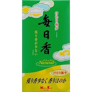 【ケース販売】 日本香堂 毎日香 ナチュラル #162 × 60 点セット