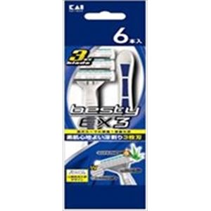 【ケース販売】 貝印 ベスティーEX3首振り 6本入 × 100 点セット