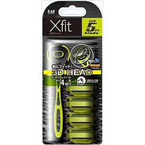 【ケース販売】 貝印 Xfit4P スリムパック × 100 点セット