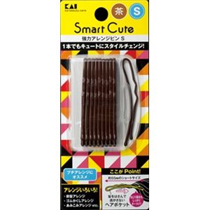 【ケース販売】 貝印 SC 強力アレンジピンS（茶） × 240 点セット