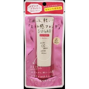 【ケース販売】 ロート製薬 SUGAO AirFitCCクリーム ピンクブライトモイスト ピュアナチュラル × 36 点セット