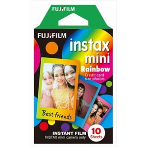 【ケース販売】 フジフィルム チェキフィルム INSTAXレインボー柄10枚 × 60 点セット